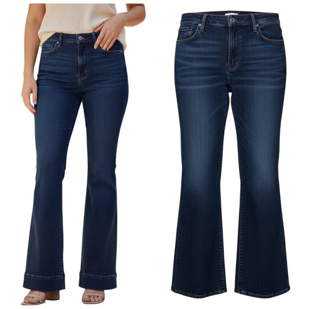 Good American Good Classic Slim Bootcut Jeans High Rise Plus 22 NWT